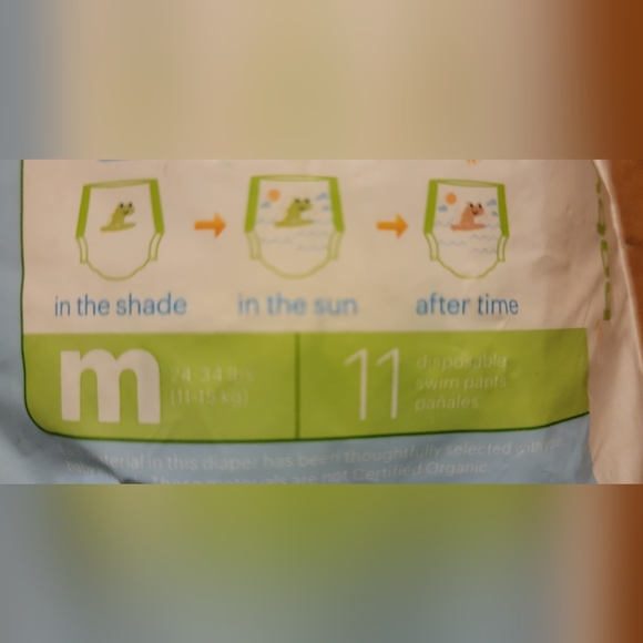 New Babyganics Swim Pants Sun Sensing Color Changing Medium 11 Ct 24 - 34 lbs - Picture 2 of 4